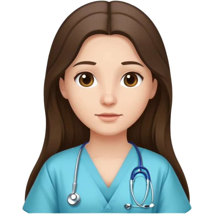 Brunette with long hair wearing hospital gown  emoji