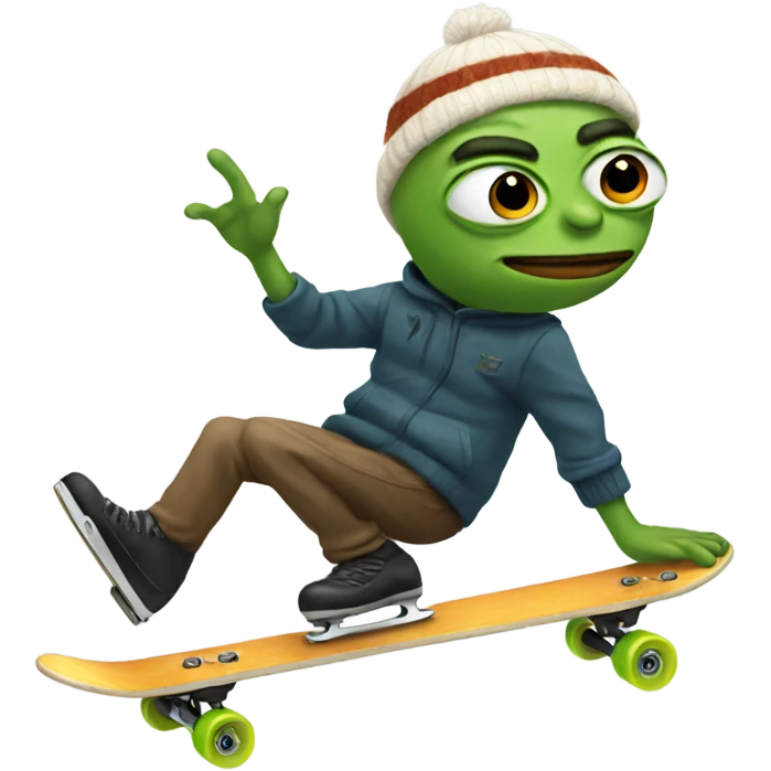 Pepe skating emoji