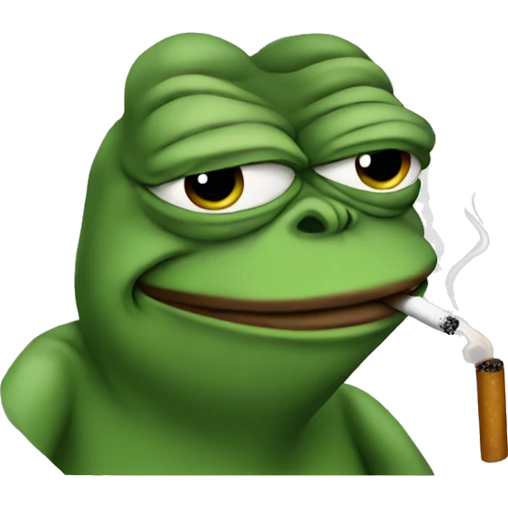 pepe with cigarette emoji