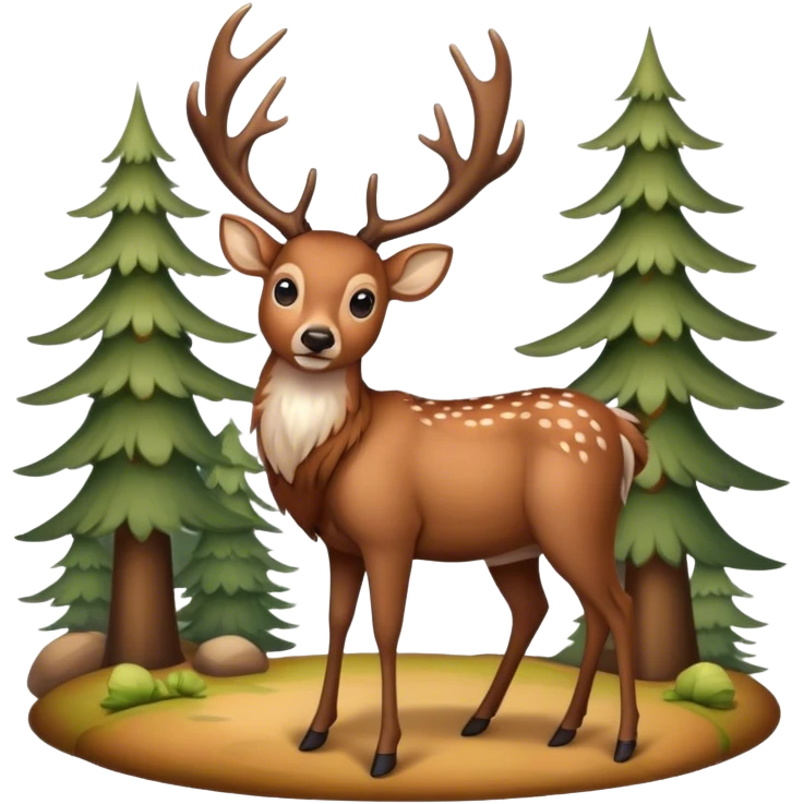 Forest deer emoji