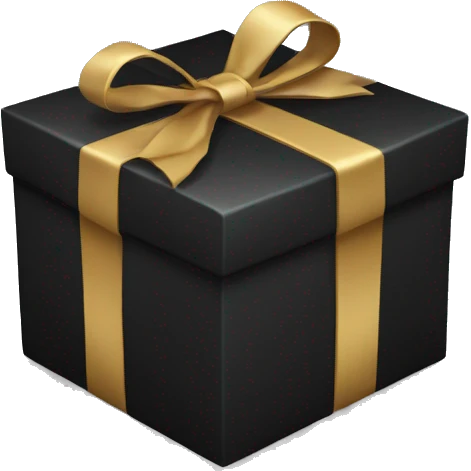 Black present box emoji