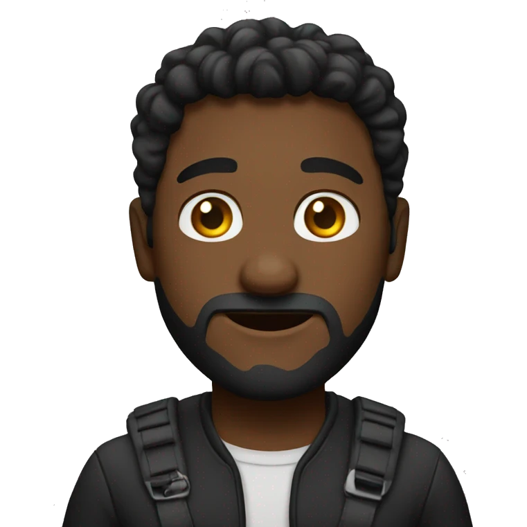 Man hace black atractivo emoji