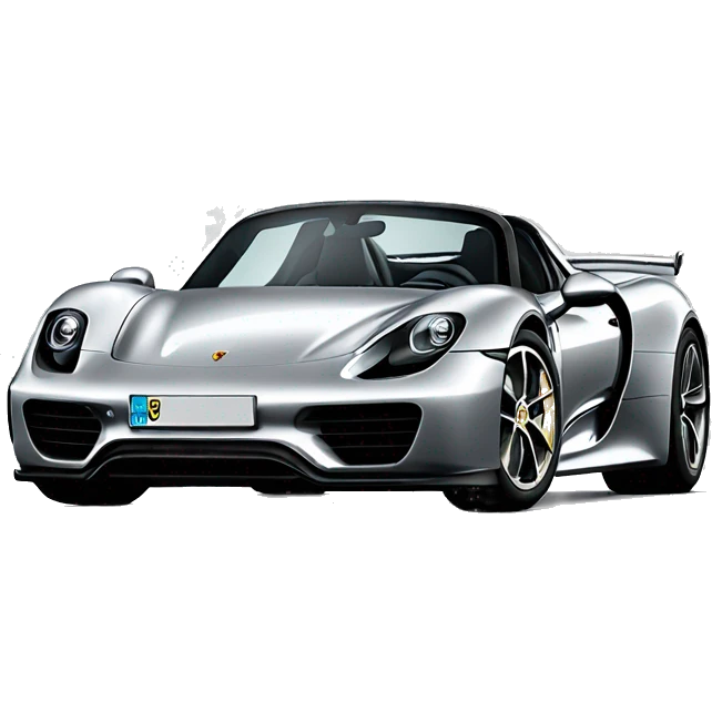 grey porsche 918 spyder  emoji