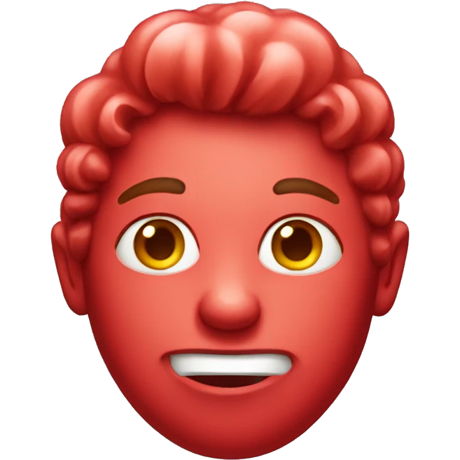red candy face emoji