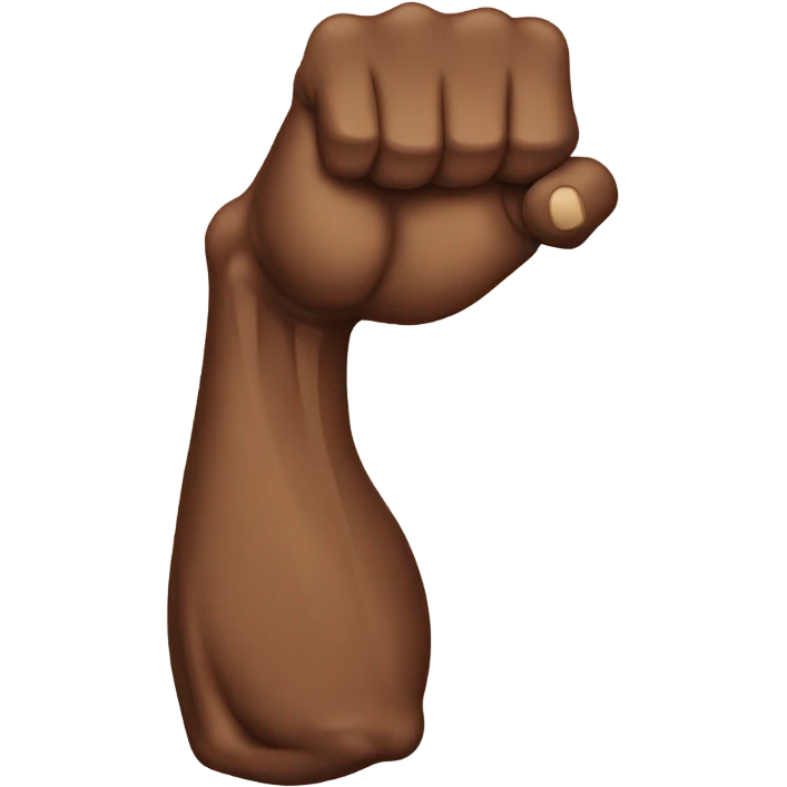 Flexing brown arm with tattoos emoji