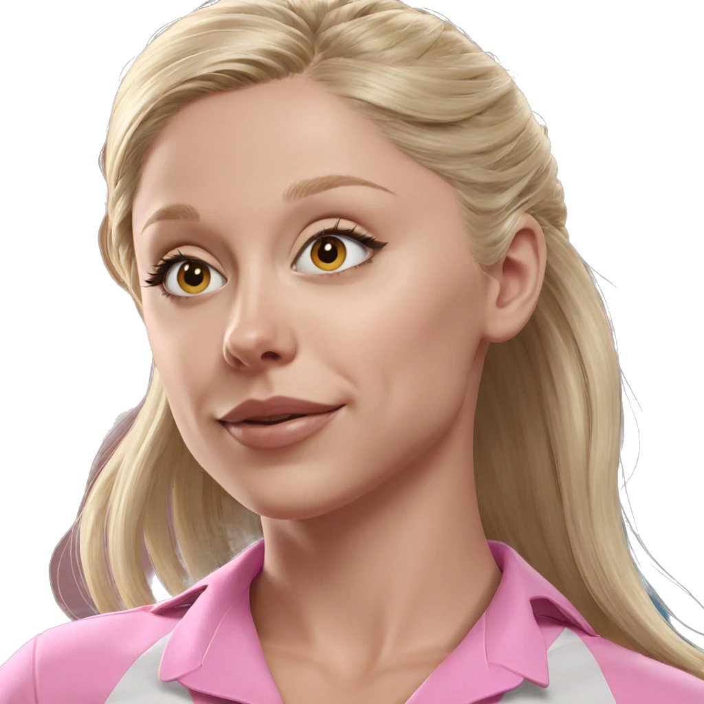 blonde girl in pink shirt emoji