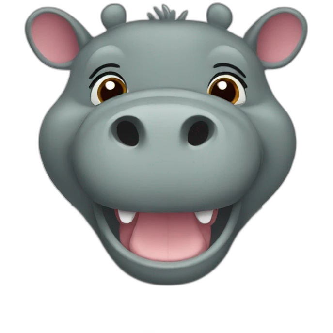Chat avec hippopotame emoji