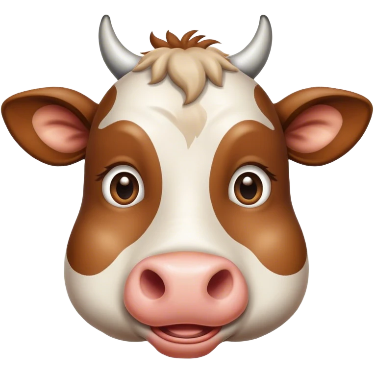Funny looking cow going kookoo emoji