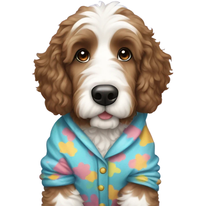 bernedoodle in pajamas emoji