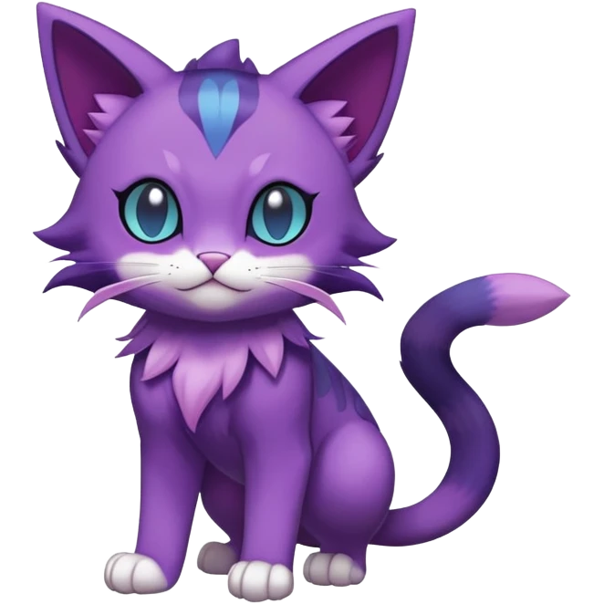 Purrloin-Delcatty-Pokémon-Fakémon-hybrid-creature (full body) emoji