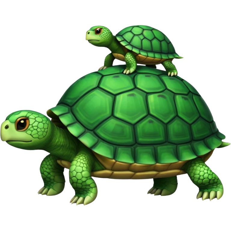 Turtle on turtle emoji