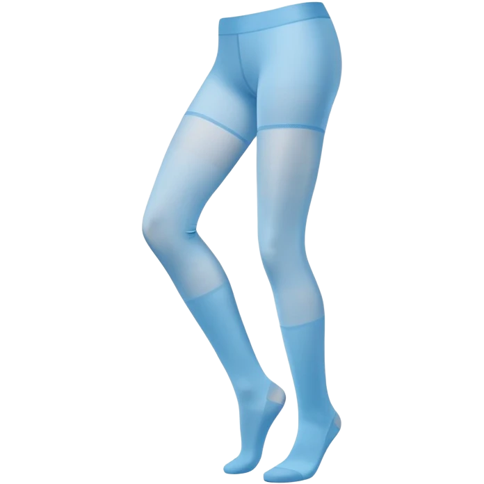 Sky blue tights in packaging emoji