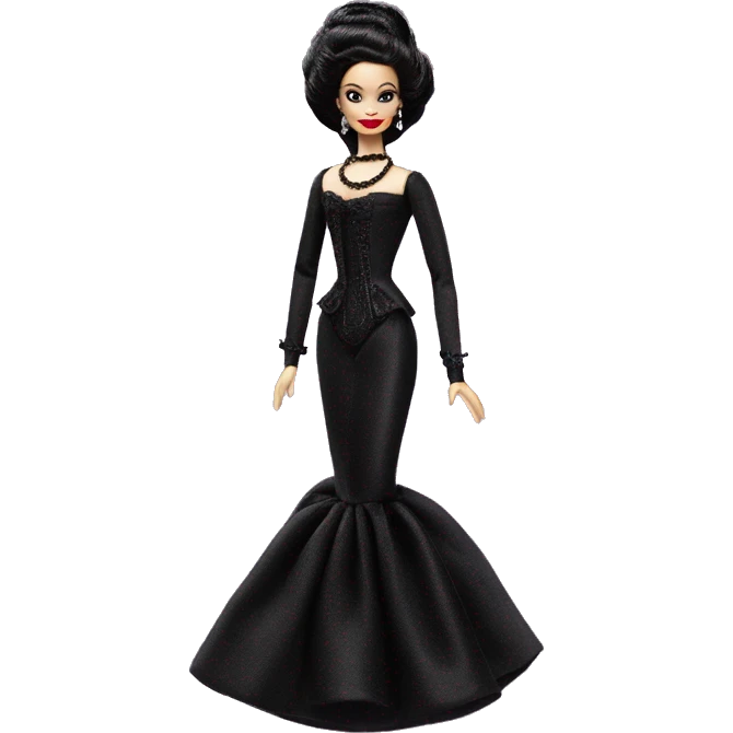 1915 Victorian Debut Barbie CC,Morticia Addams,modeling, sparkling black octopus tails  emoji
