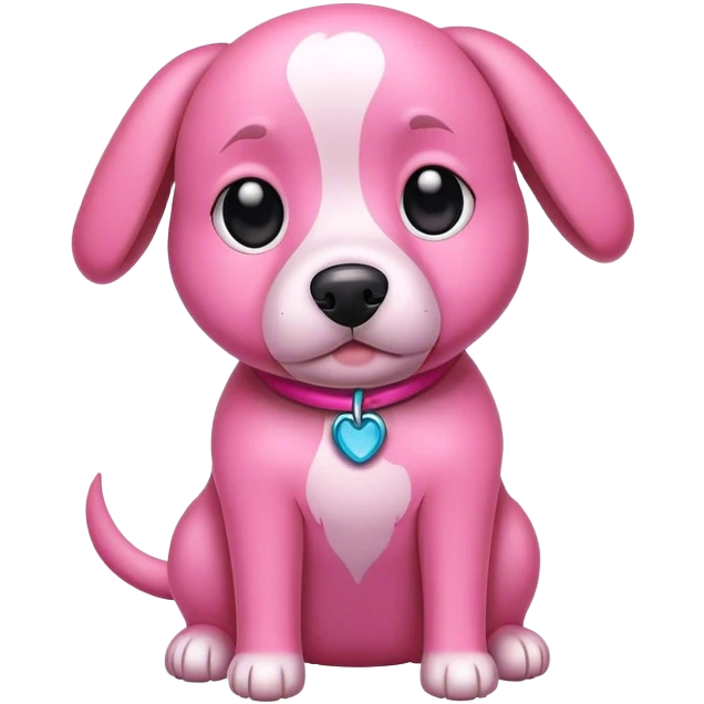 Chien rose emoji