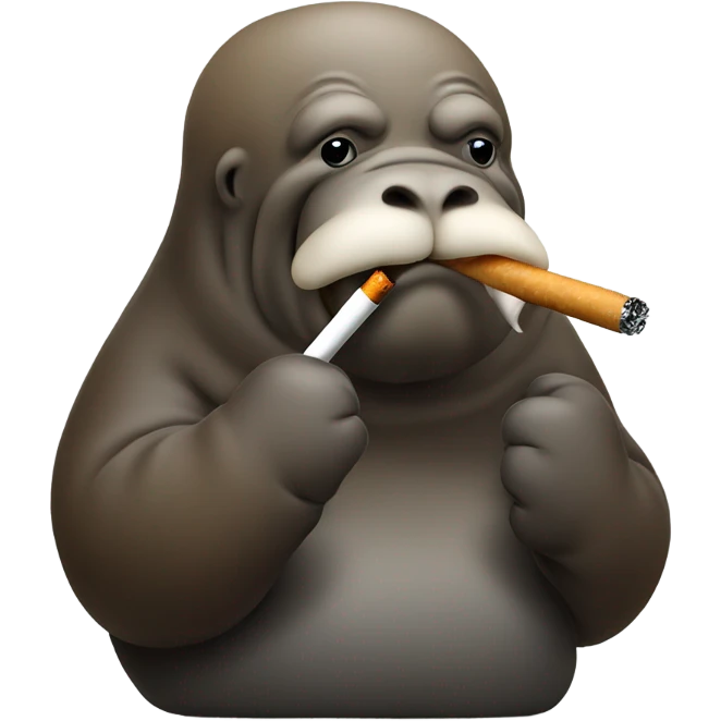 Smoking walrus emoji