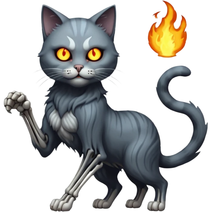 cat hades has death powers. dynamic pose emoji