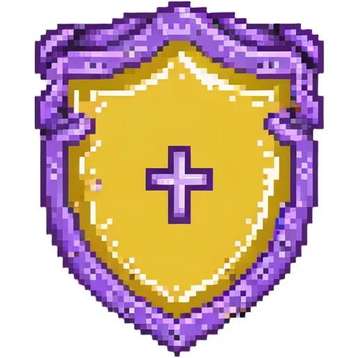 Purple shield with </> code symbols on it emoji