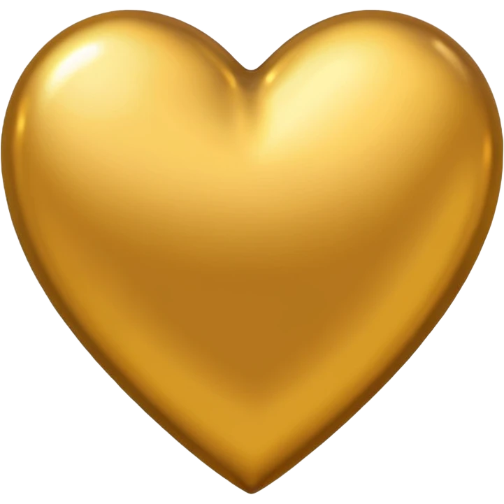 coração dourado emoji