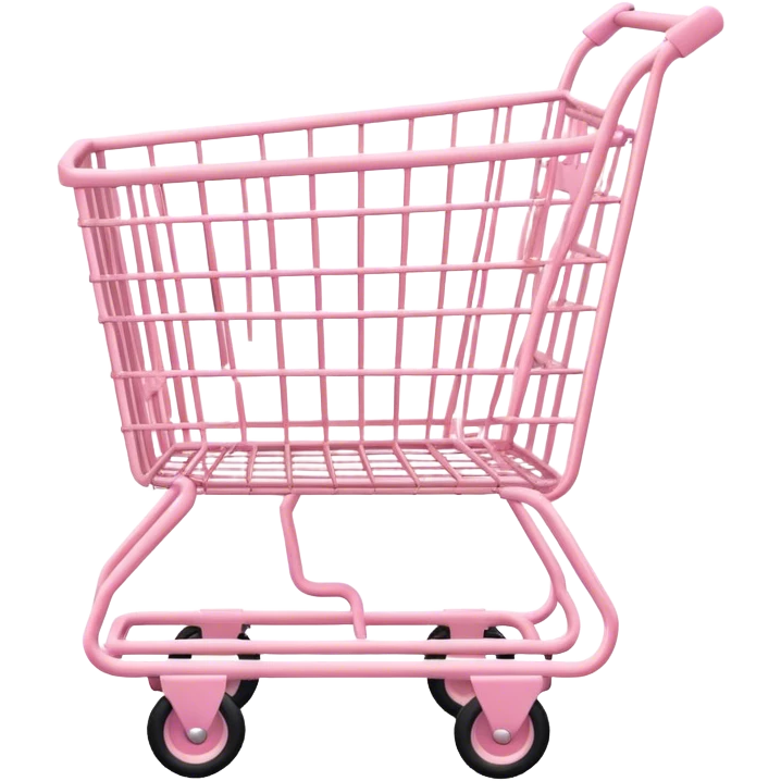 Pale pink empty shopping cart emoji