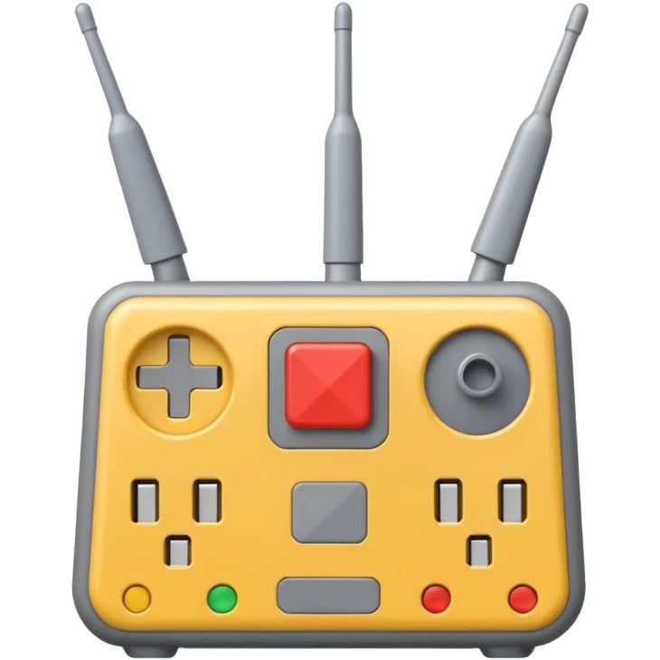 a real, highly realistic modem with antennas emoji