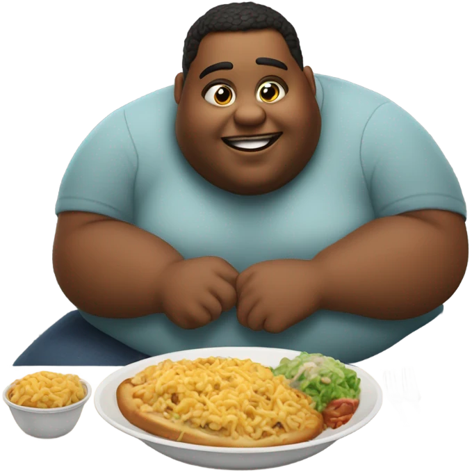 Fat person eating emoji