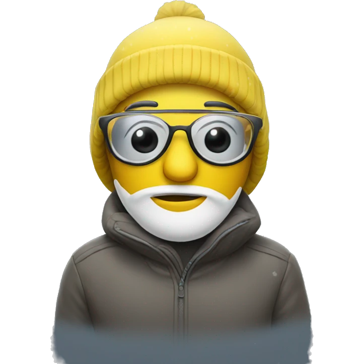 Yellow emoji wearing snow glasses emoji