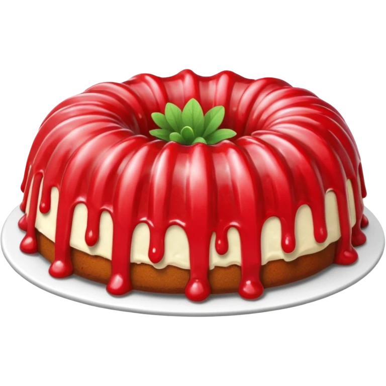 Strawberry Bundt cake emoji