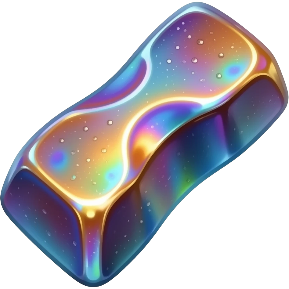 Simple colorful smelted magic metallic bar emoji