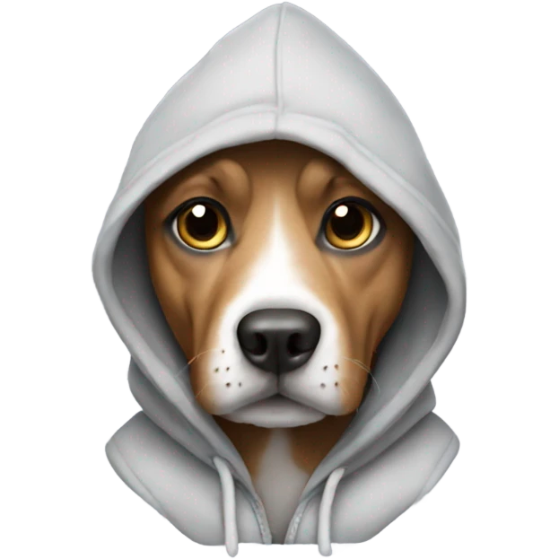 Dog wearing a hoodie emoji