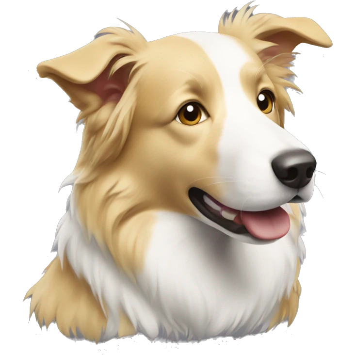 Blonde border collie  emoji