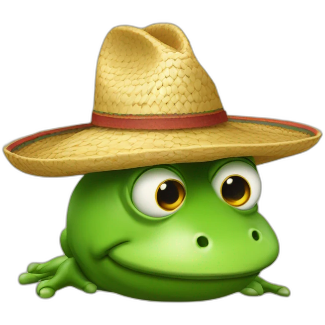 sapo con sombrero emoji