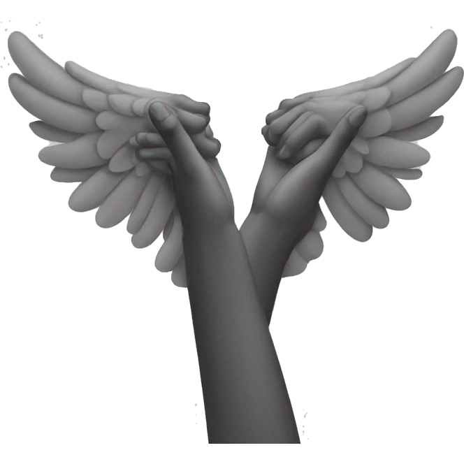 Two Hands making wings shape emoji