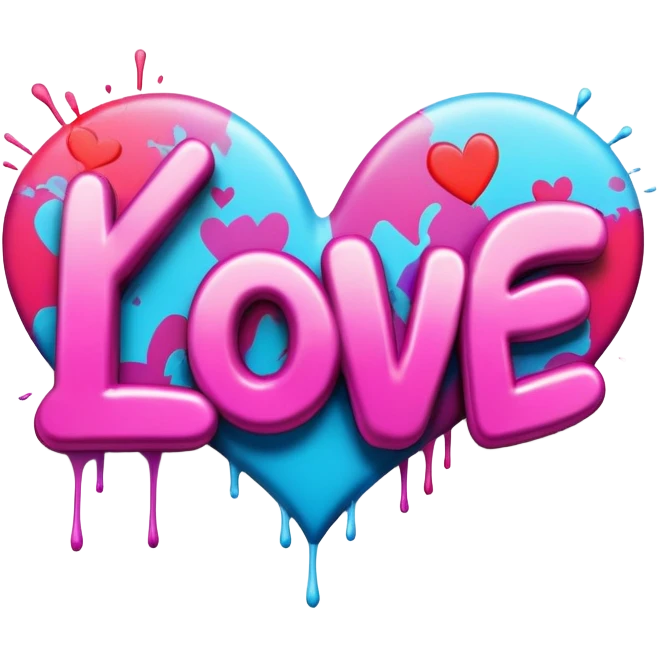 Graffiti the words MOD LOVE emoji