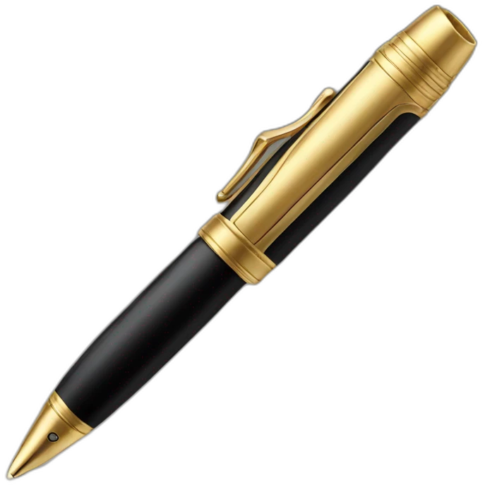 gold and black old pen emoji