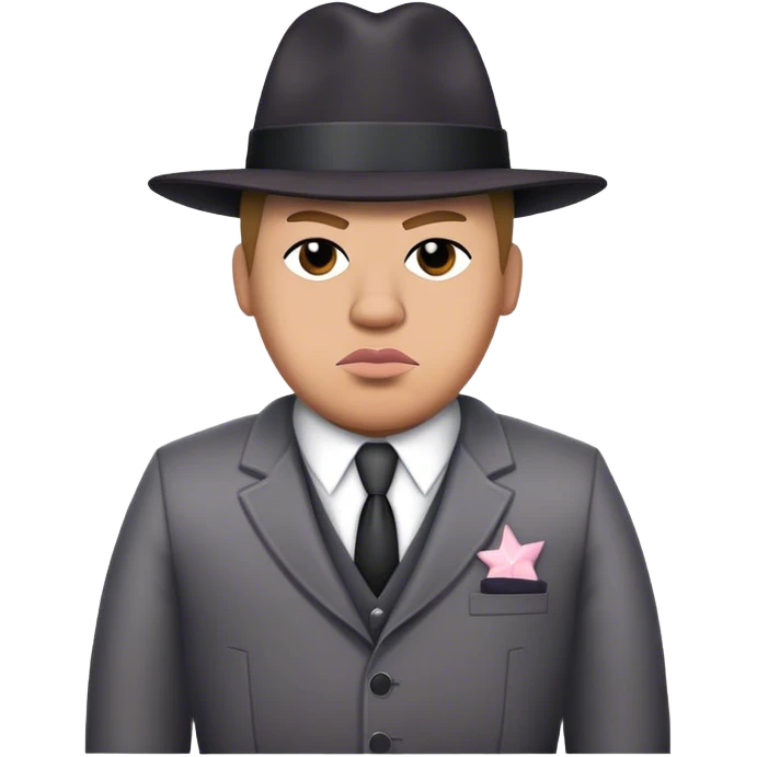 Патрик из "Спанч Боба" в костюме гангстера emoji
