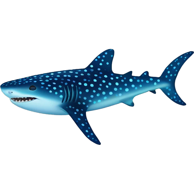 Whale shark with glowing spots and stripes emoji