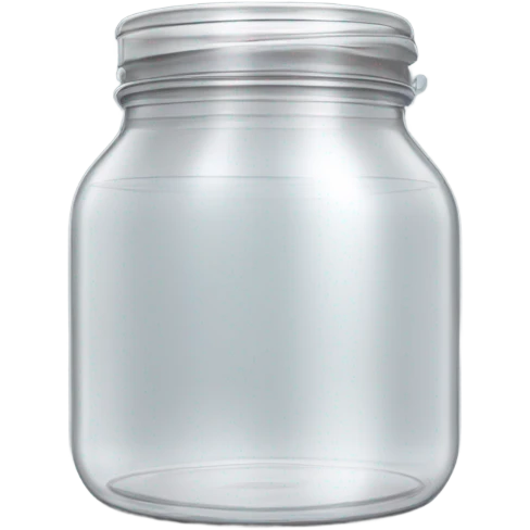 empty transparent plastic jar emoji