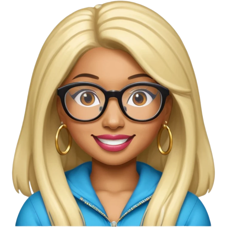 Rapper Nicki Minaj wear glasses emoji