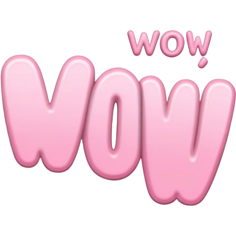Pastel pink sing say "wow" emoji