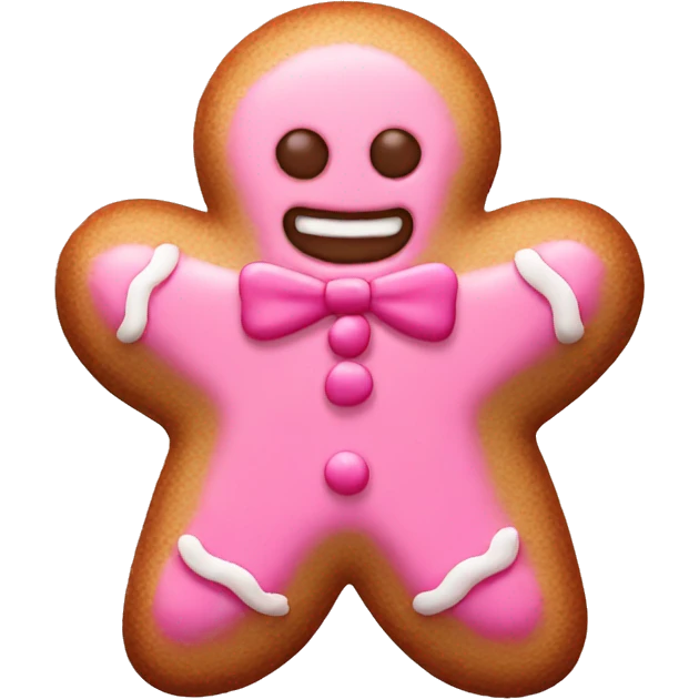 pink gingerbread cookie  emoji