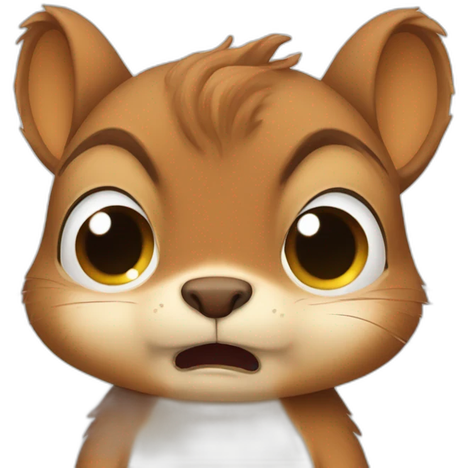 A squirrel crying big tears emoji