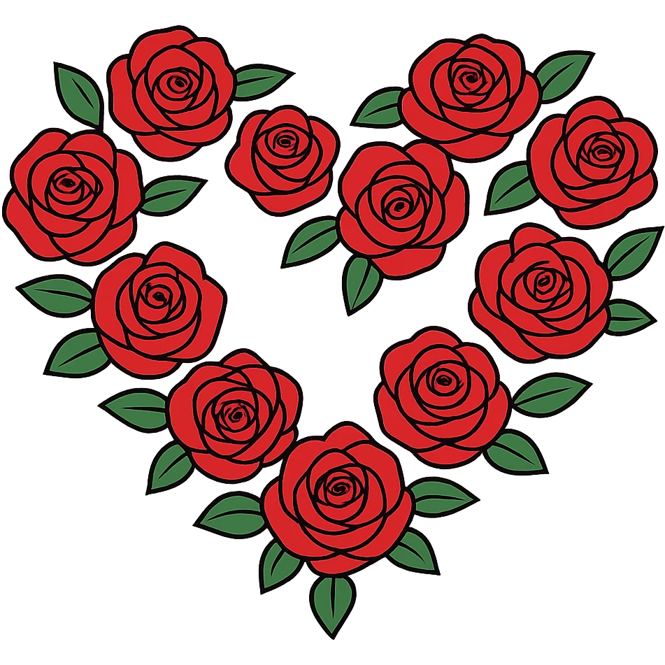 rose heart,, remove background emoji