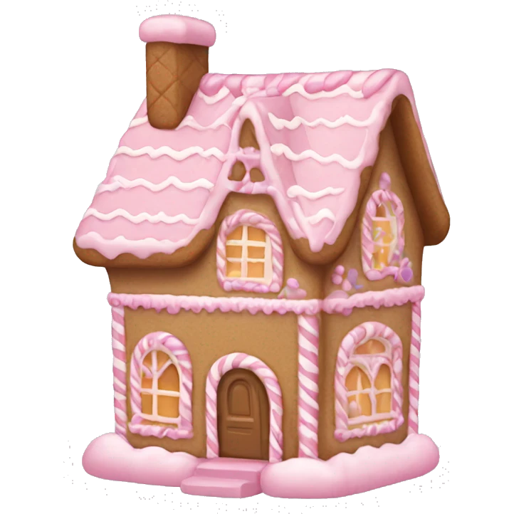 light pink gingerbread house emoji