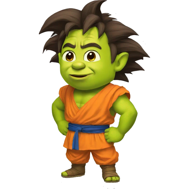 Shrek as a goku emoji