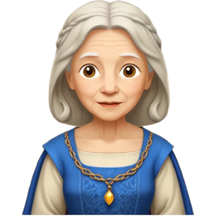 In medieval fairy tales, a kind and amiable grandmother who did not wear jewelry emoji