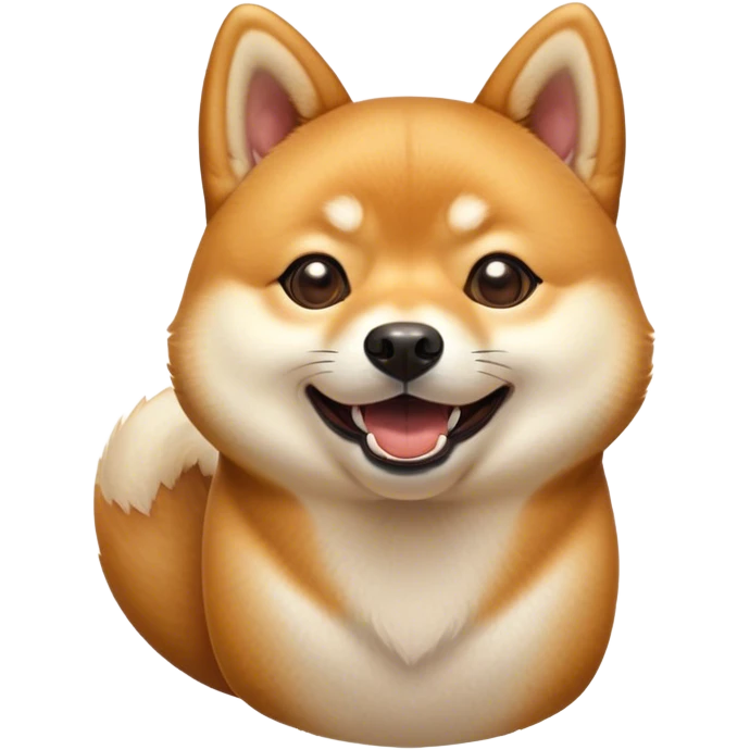 Cinematic Comical Shiba Inu Portrait Emoji, Head tilted dramatically with an exaggeratedly amused or surprised expression, featuring a striking fur with a creamy underbelly, wide, expressive brown eyes filled with exaggerated disbelief, Simplified yet hilariously expressive features, highly detailed, glowing with a slightly sassy glow, high shine, dramatic yet playful, stylized with an air of cheeky defiance, bright and endearing, soft glowing outline, capturing the essence of a spirited and over-the-top companion, so meme-worthy it feels like it could side-eye its way into internet fame instantly! emoji