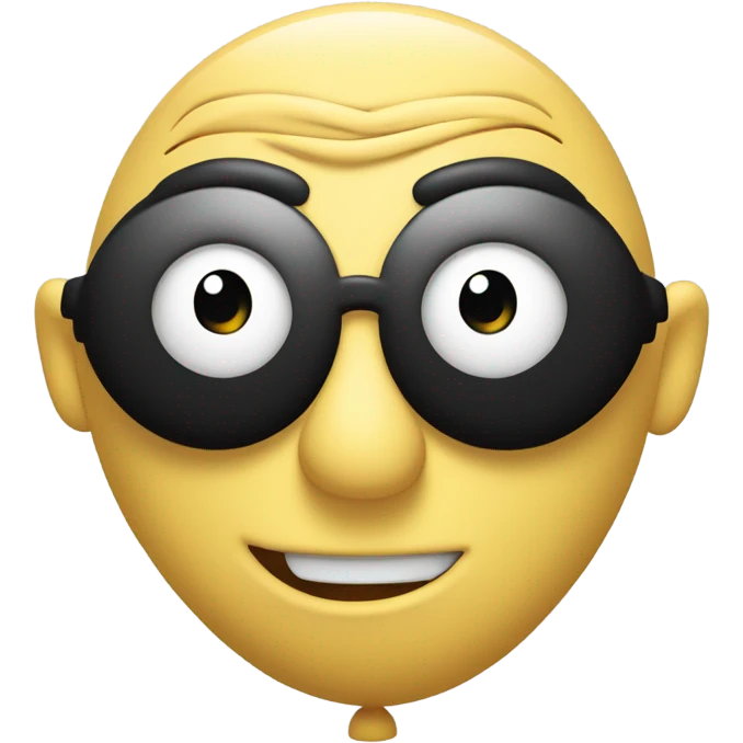 Gru balloon staring down smiling emoji
