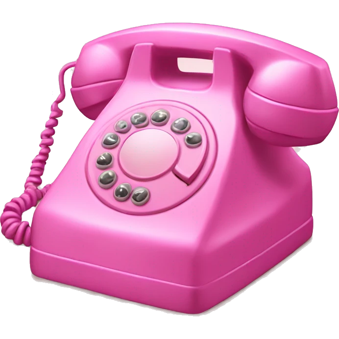 90’s pink telephone  emoji