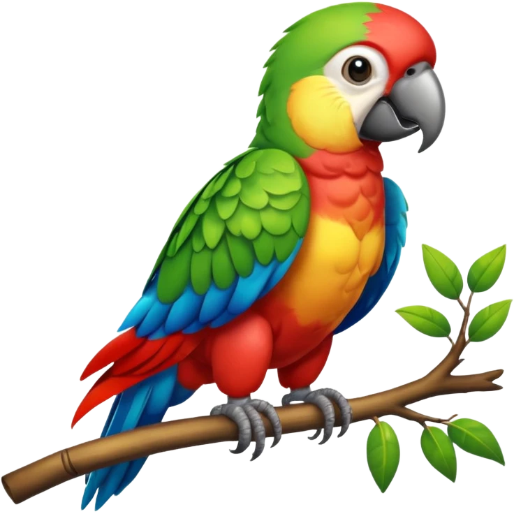 Perroquet de face emoji