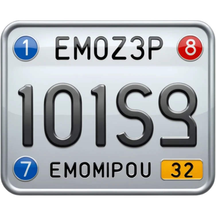 Car Plate emoji